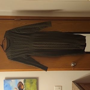 Green sweater dress